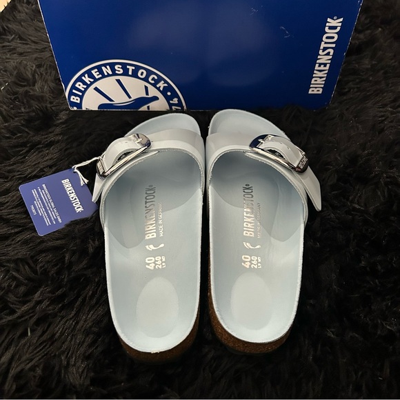 BIRKENSTOCK Madrid Big buckle blue leather sandals slippers slides shoes eur 40 - Picture 3 of 8